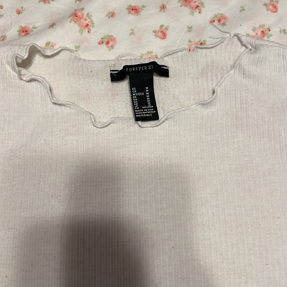 Plan white crop top - Picture 2 of 4